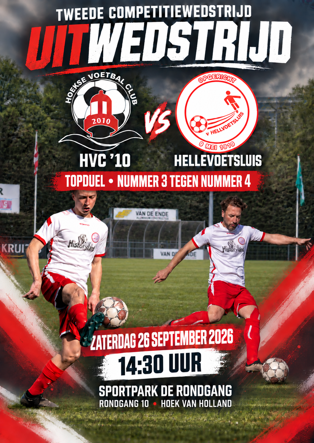 Zaterdag 26 september, aanvang 14.30 uur: HVC '10 - HELLEVOETSLUIS