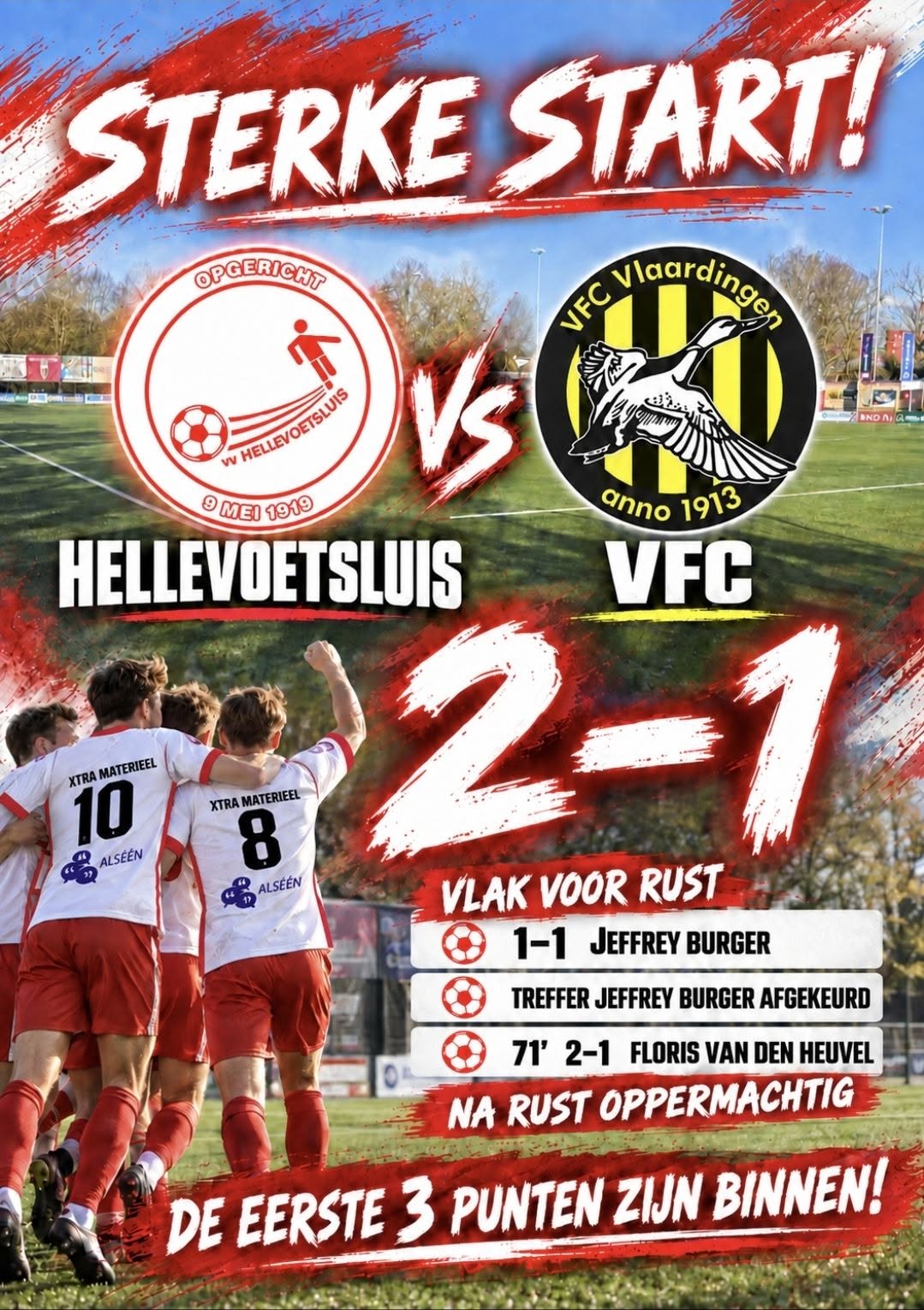 Hellevoetsluis begint competitie met overwinning