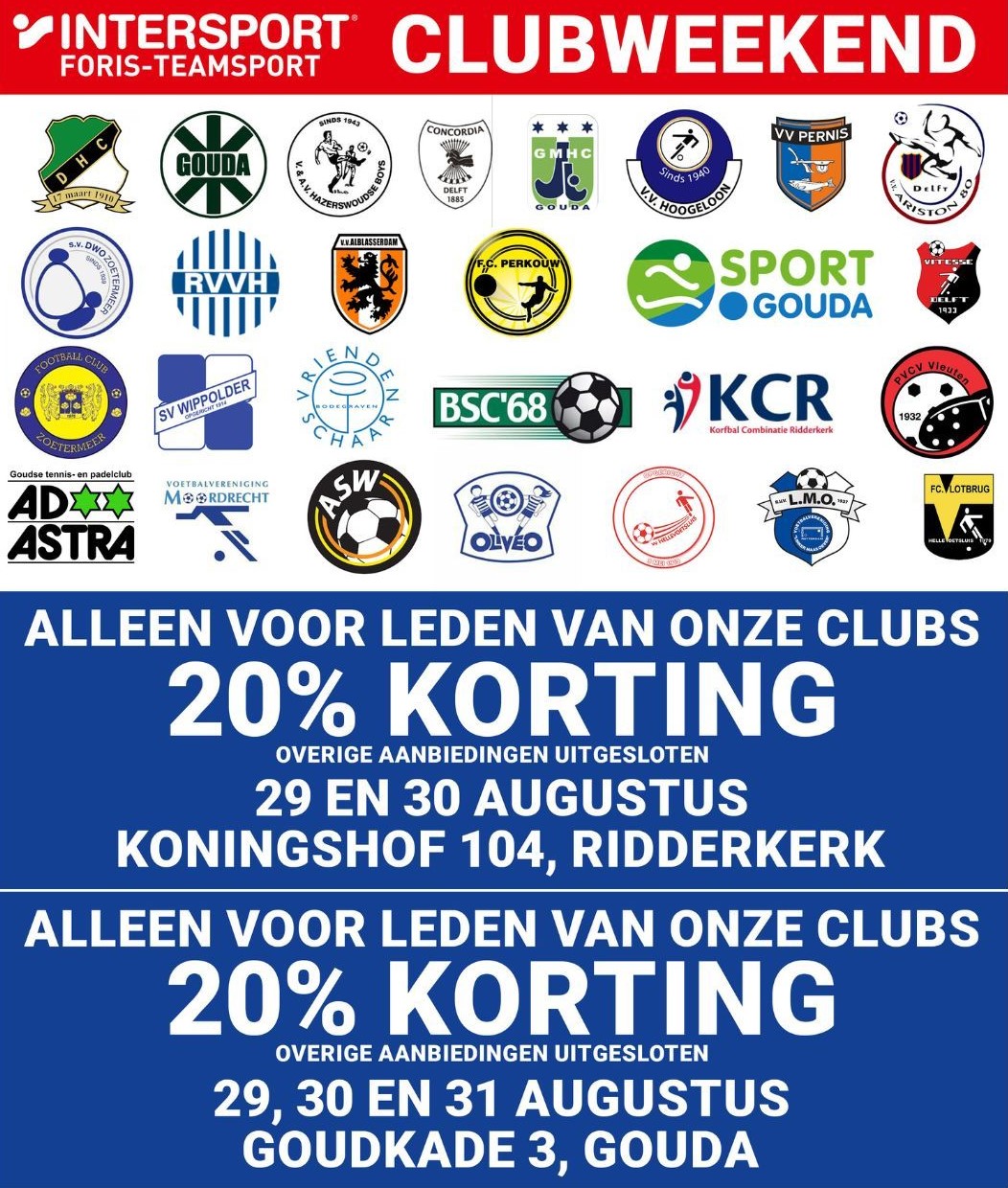 Kortingsactie voor leden bij Intersport
