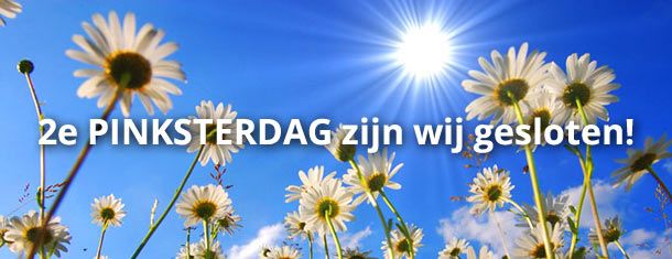 Tweede Pinksterdag gesloten